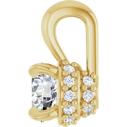 14 Karat Yellow Gold 1/4 CTW Natural Diamond Gemstone Pendant | $980