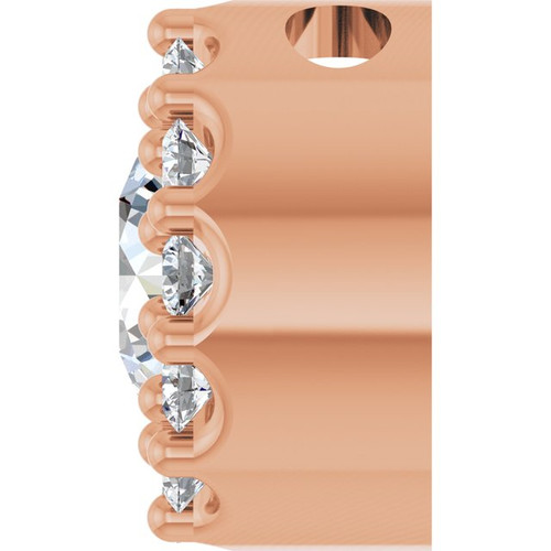 14K Rose 1/3 CTW Natural Diamond Halo-Style Pendant