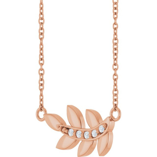Accented Leaf Necklace or Center