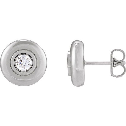 14K White 1/5 CTW Lab-Grown Diamond Earrings