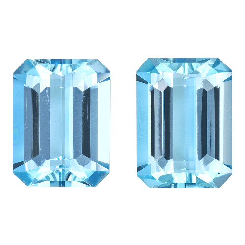 2.66 Blue Aquamarine Emerald 7.9 x 6 mm