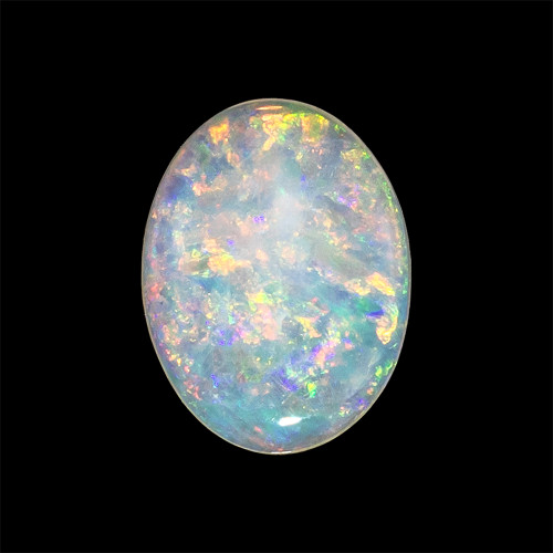 0.61 White Opal Oval 8.3 x 6.3 mm