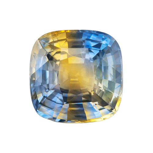 2.66 Bicolor Sapphire Cushion 7.7 x 7.7 mm