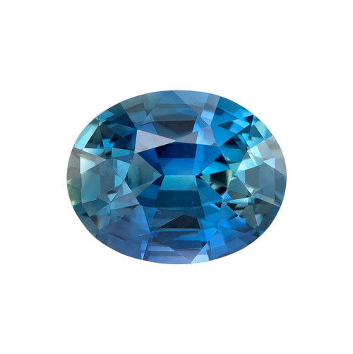 1.6 Blue Green Sapphire Oval 7.7 x 6.1 mm