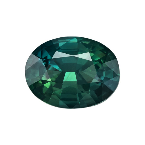 1.63 Blue Green Sapphire Oval 8.2 x 6.3 mm