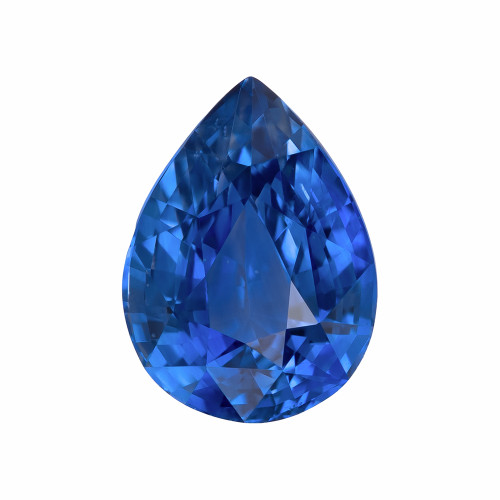 2.08 Carat Loose Rich Medium Blue Sapphire, Pear Cut, 8.9 x 6.5 mm Fine Quality Loose Gemstone Hand Selected by AfricaGems $5367