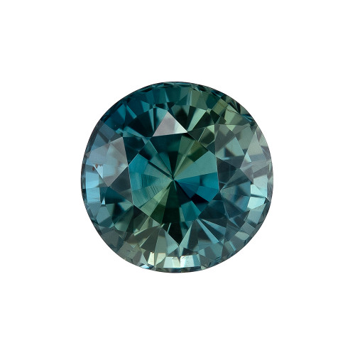 1.58 Blue Green Sapphire Round 6.5 x 6.5 mm