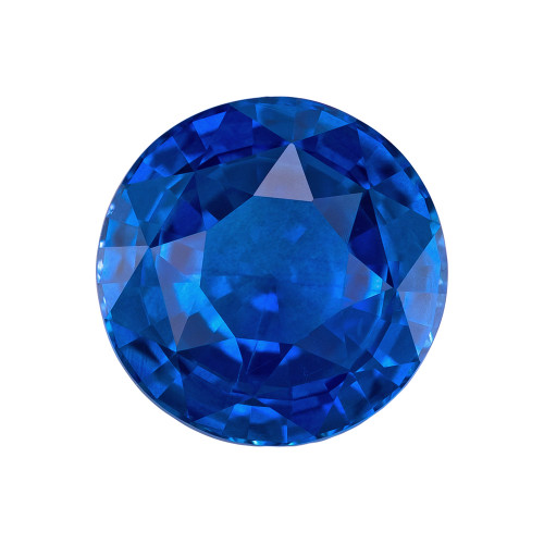 2.55 Carat Loose Rich Medium Blue Sapphire, Round Cut, 8.1 mm Natural Gemstone Hand Selected by AfricaGems $8553