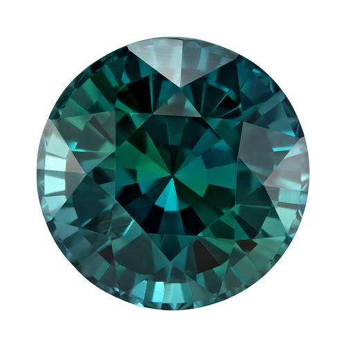5.77 Blue Green Sapphire Round 10.1 x 10.1 mm