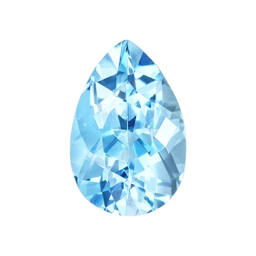 1.34 Blue Aquamarine Pear 8.9 x 5.9 mm