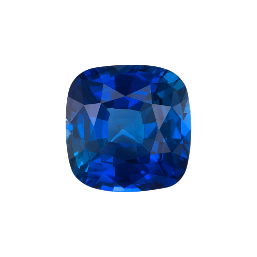 1.11 Carat Rich Royal Blue Sapphire Gem, No Heat GIA, Cushion 5.88 x 5.82 x 3.53 mm