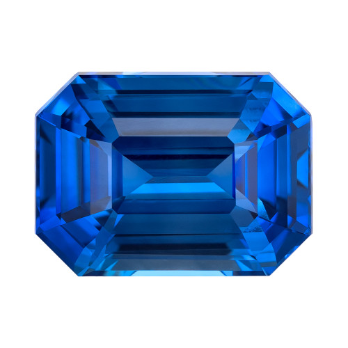 4.05 Carat Rich Blue Sapphire Gem, GIA, Octagon Cut,10.23 x 7.57 x 5.26 mm