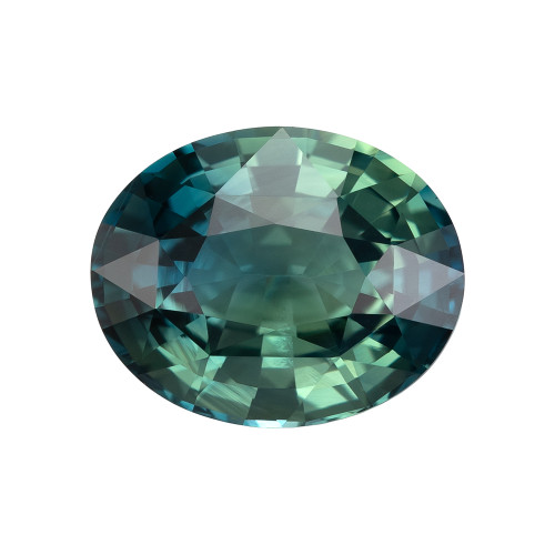 2.09 Carat Weight Teal  Sapphire Fine Gemstone, Oval Shape, 8.4 x 6.8 mm| $2786