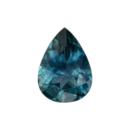0.86 Carat Weight Teal  Sapphire Fine Gemstone, Pear Shape, 7 x 5.1 mm| $1295