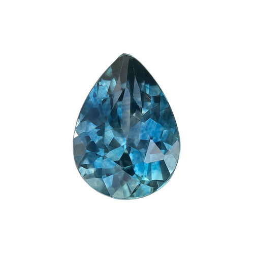 0.86 Carat Weight Teal  Sapphire Fine Gemstone, Pear Shape, 6.9 x 5 mm| $1295