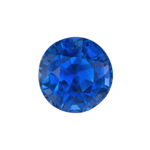 1.30 Carat Rich Blue Sapphire Gem, Round 6 mm