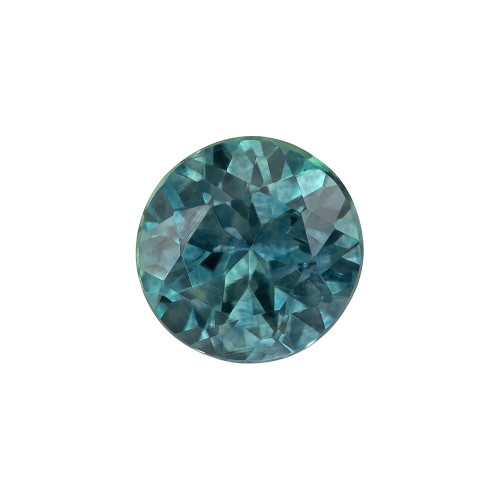 0.79 Carat Teal Blue Green Sapphire Gem, Round Cut, 5.4 mm | $1189