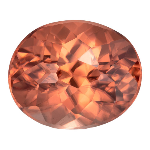 8.47 Carat Copper Brown Zircon Gemstone, Oval Shape, 11.7 x 9.6 mm | $1603