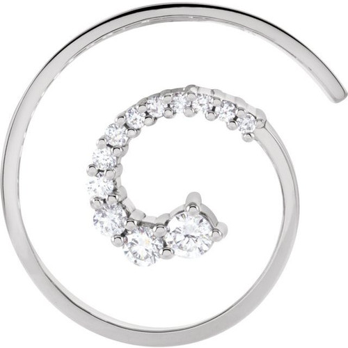 Genuine Journey Diamond Spiral Pendant.