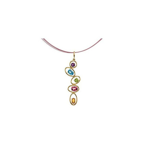 Wonderful Genuine Multiple Gemstone Pendant