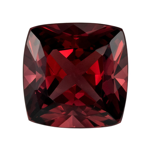 4.32 Carat Raspberry Rhodolite Gem, Cushion Shape, 9 mm |$706