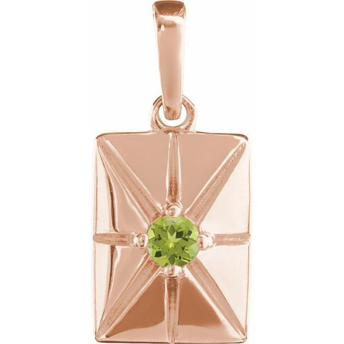 14K Rose Gold Peridot Ring Fine Jewelry  $390
