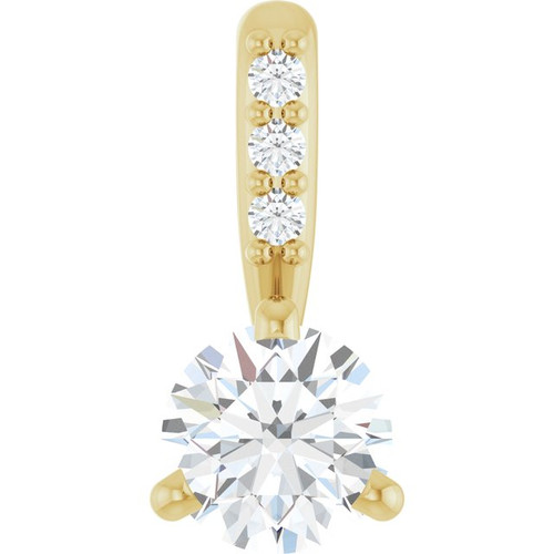 14K Yellow 1/4 CTW Natural Diamond Pendant