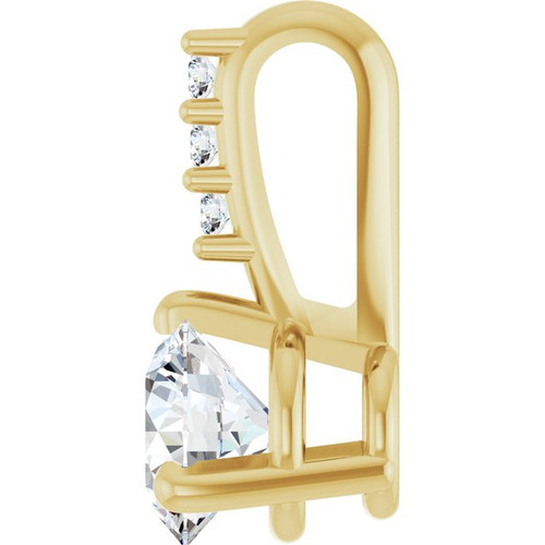 14K Yellow 1/4 CTW Natural Diamond Pendant