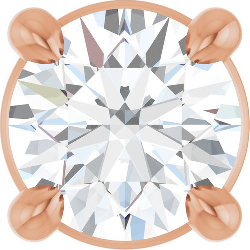 14K Rose 1/5 CT Natural Diamond Pendant
