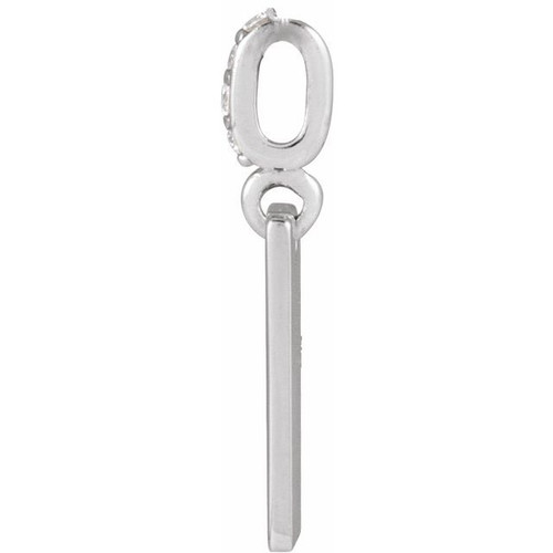 Platinum .02 CTW Natural Diamond Engravable Pendant