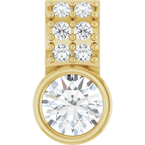 14K Yellow 1/4 CTW Lab-Grown Diamond Pendant