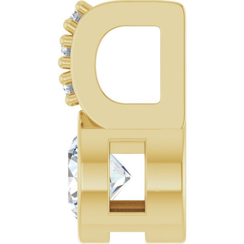 14K Yellow 1/4 CTW Lab-Grown Diamond Pendant