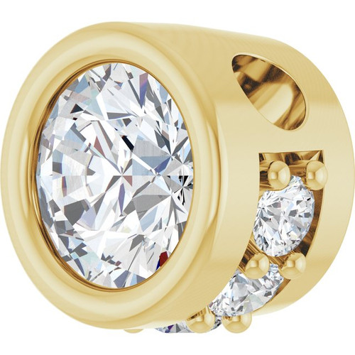 14K Yellow 1/4 CTW Natural Diamond Hidden Halo Pendant 