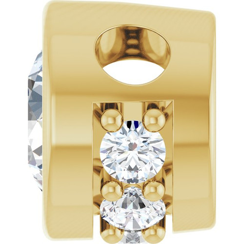 14K Yellow 1/4 CTW Natural Diamond Hidden Halo Pendant 
