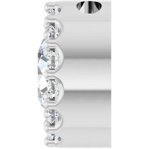 Sterling Silver 1/2 CTW Natural Diamond Halo-Style Pendant