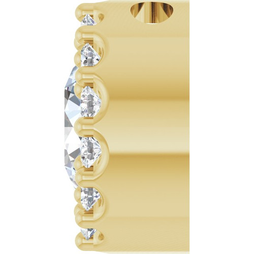 14K Yellow 1/2 CTW Natural Diamond Halo-Style Pendant