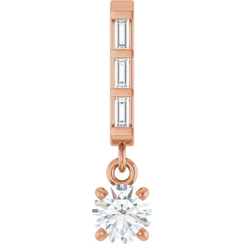 14K Rose 1/4 CTW Natural Diamond Pendant