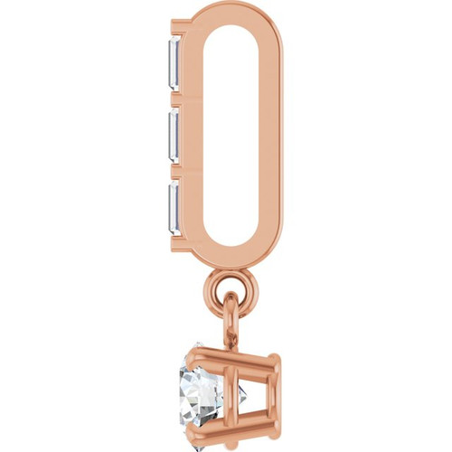 14K Rose 1/4 CTW Natural Diamond Pendant