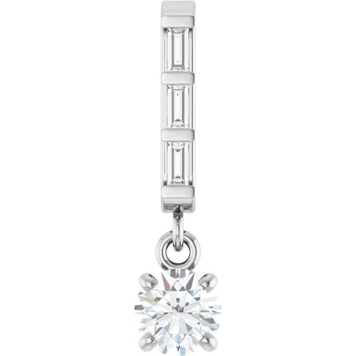 14K White 1/4 CTW Natural Diamond Pendant