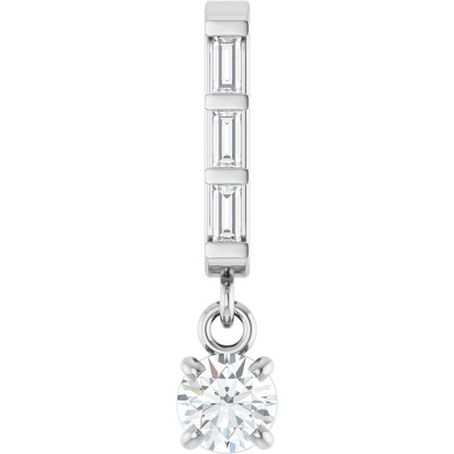 14K White 1/5 CTW Natural Diamond Pendant