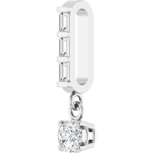 Platinum 1/5 CTW Natural Diamond Pendant