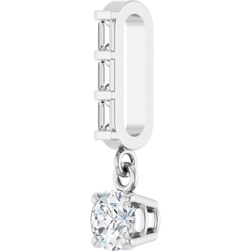 Platinum 1/4 CTW Natural Diamond Pendant