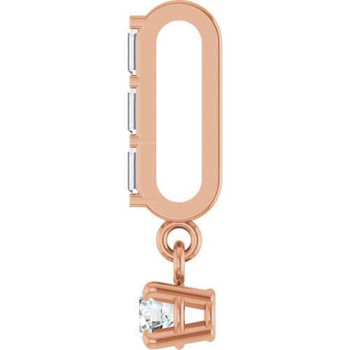 14K Rose 1/8 CTW Natural Diamond Pendant