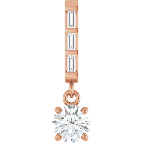 14K Rose 3/8 CTW Natural Diamond Pendant