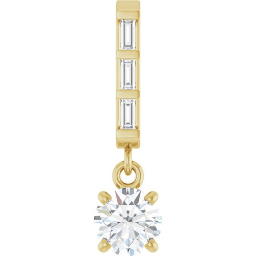 14K Yellow 3/8 CTW Natural Diamond Pendant