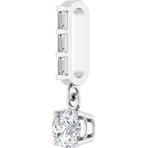 Platinum 3/8 CTW Natural Diamond Pendant