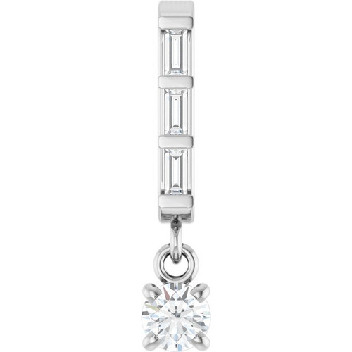 Platinum 1/8 CTW Natural Diamond Pendant