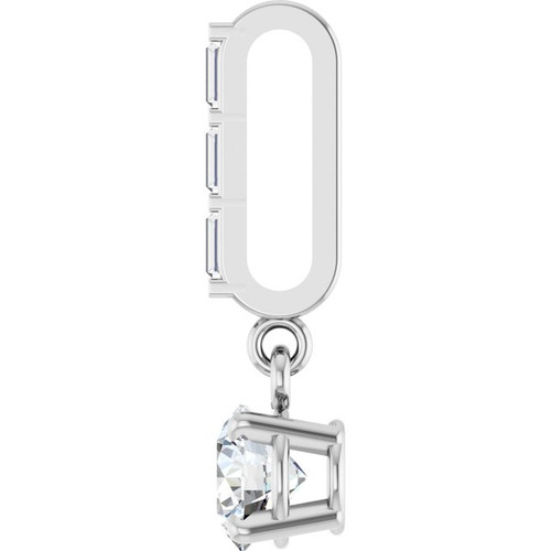 14K White 3/8 CTW Natural Diamond Pendant