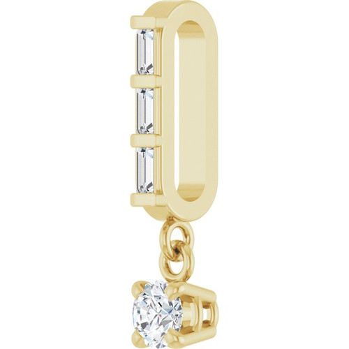 14K Yellow 1/8 CTW Natural Diamond Pendant