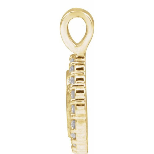 14K Yellow 1/8 CTW Natural Diamond Pendant